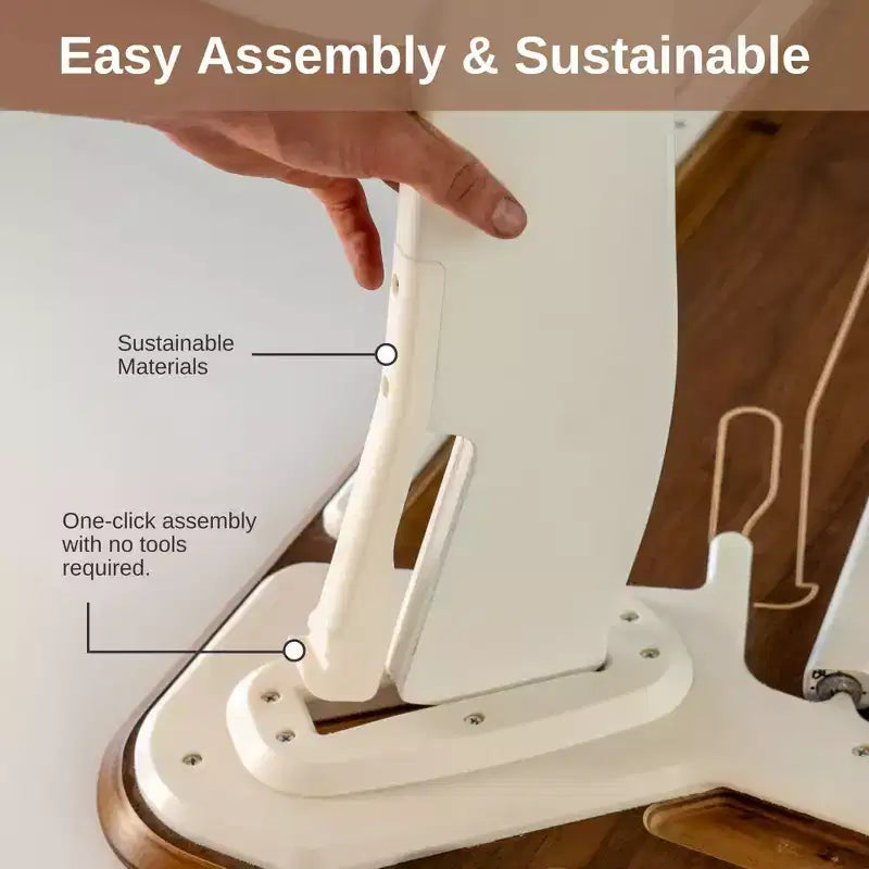 Tavolino da caffè Hoek Long, 47,5 x 20, rettangolare, design salvaspazio e portatile, montaggio con un clic senza attrezzi con gancio a muro