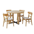 Christopher Knight Home Belle Set da Pranzo 5 Pezzi in Legno Rivestito Stile Moderno di Metà Secolo