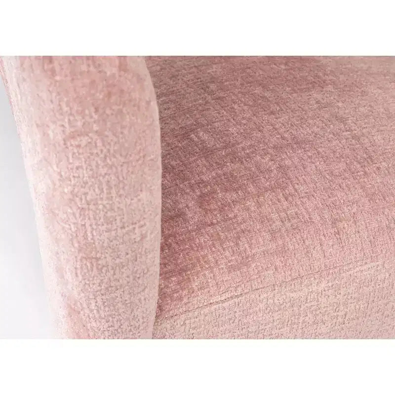 Poltrona con braccioli scultorei rivestita in tessuto jacquard di lusso moderno Jofran Gwen, colore rosa