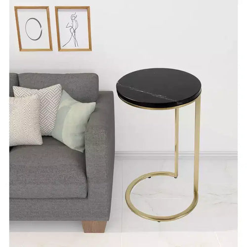 Tavolino rotondo 28 Black Marble