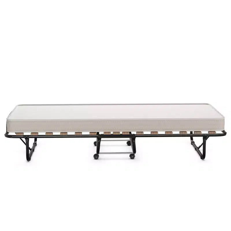 Letto Pieghevole Pieghevole per Ospiti con Materasso in Memory Foam Fabbricato in Italia