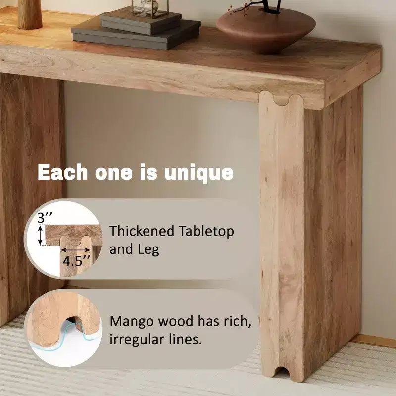 Tavolo consolle Whisen in stile retrò e minimalista, tavolo da ingresso multiuso, facile da montare (versione aggiornata)