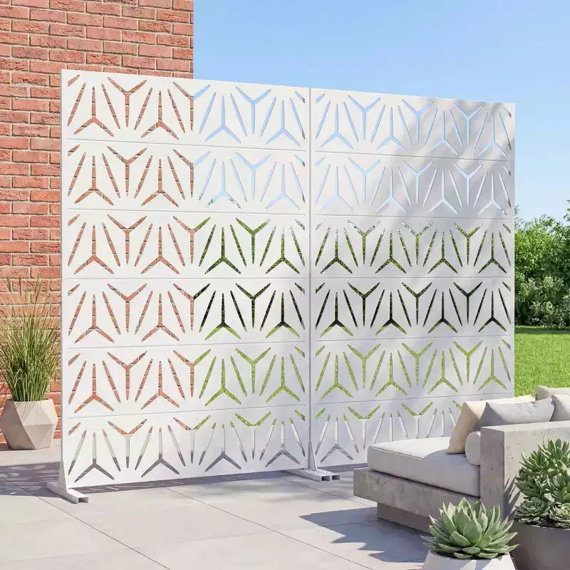 Divisorio Stella 01 in Acciaio Zincato Bianco, 72x47x16, Moderno a Doppia Faccia, 6 Pezzi