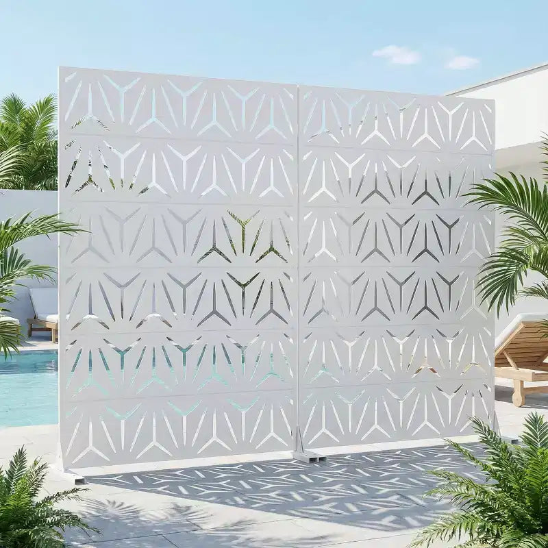 Divisorio Stella 01 in Acciaio Zincato Bianco, 72x47x16, Moderno a Doppia Faccia, 6 Pezzi