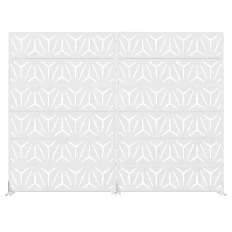Divisorio Stella 01 in Acciaio Zincato Bianco, 72x47x16, Moderno a Doppia Faccia, 6 Pezzi