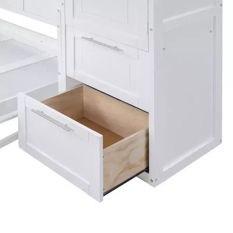 GDFStudio Evans Letto a scomparsa matrimoniale con armadio e cassetti, Queen Size