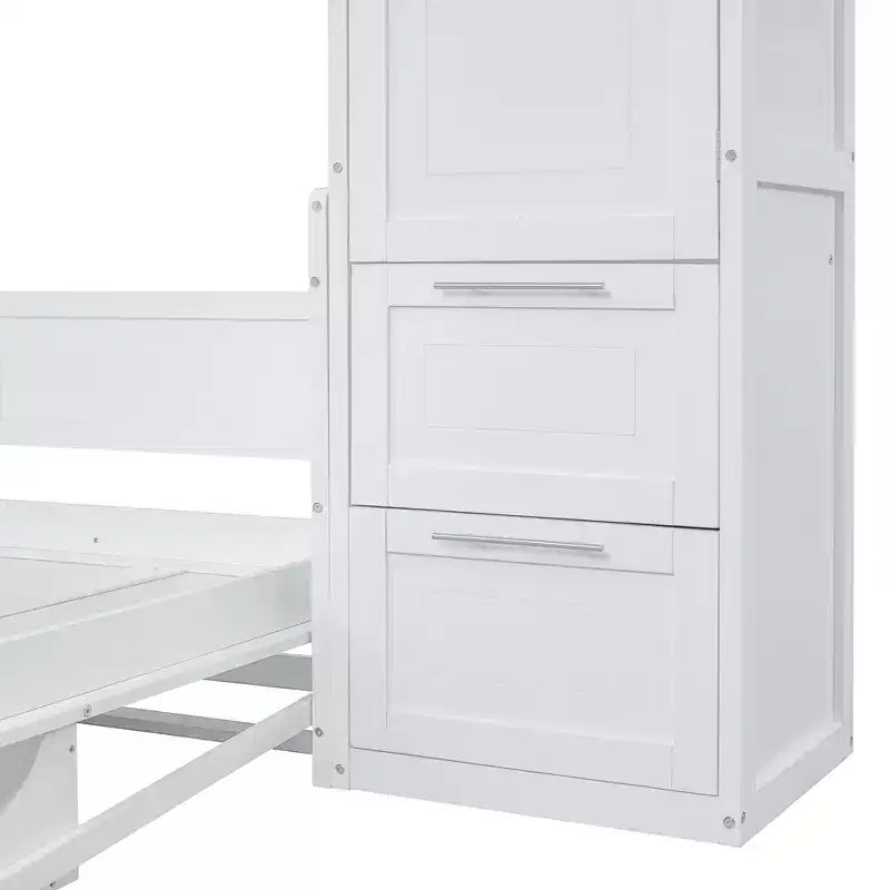 GDFStudio Evans Letto a scomparsa matrimoniale con armadio e cassetti, Queen Size