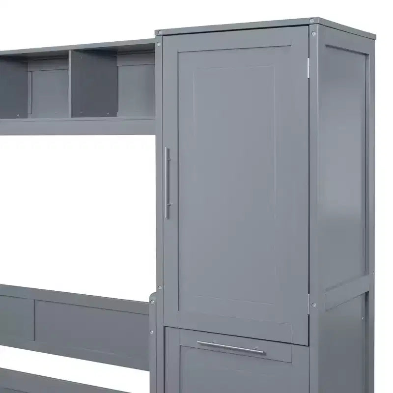 GDFStudio Evans Letto a scomparsa matrimoniale con armadio e cassetti, Queen Size
